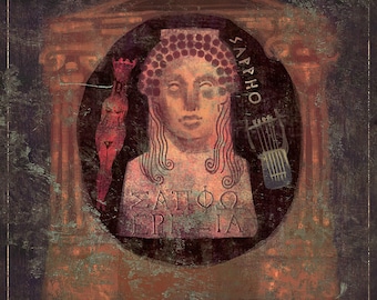 Sappho | Sticker | Greek Poet | Ancient Greek Lyric Poetry | Lockettopia