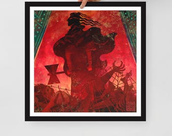Clytemnestra’s Wrath | Agamemnon Tragedy Framed art Print | Greek Mythology | Lockettopia