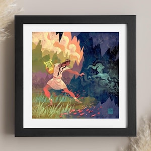 Orpheus and Eurydice | Greek Mythology Art Print | Tragic Love Story | Lockett Studio