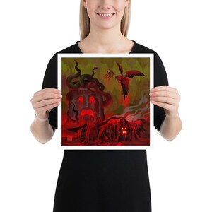 Powerful Erinyes art print featuring the goddesses of vengeance from Greek mythology. Perfect for lovers of dark mythology. Sold unframed and sent in a mailing tube.