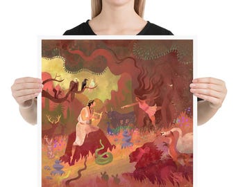 Song of Love | Art print | love | Orpheus and Eurydice | Greek Mythology | Lockettopia