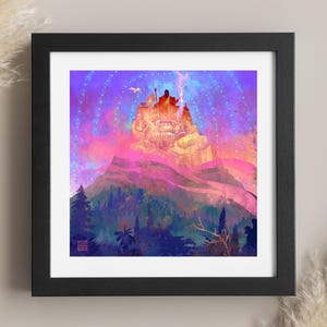 Berg Olymp | Griechische Mythologie Kunstdruck | Antike Griechenland Wandkunst | Mythisches Wohndekor | Olympische Götter-Illustration