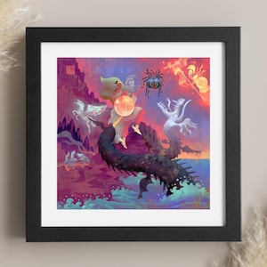 The Quest for the Gorgon Head | Greek Mythology Art Print | Perseus and Medusa | Lockett Studio