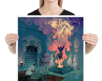 The Oracle of Delphi | Art print | Oracle of Delphi | ancient Greece | Greek Mythology | Lockettopia