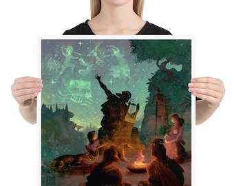 Homer and the oral tradition | Art Print | Ancient Greece | Epic Poetry | Greek Mythology | Lockettopia