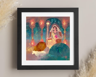 Hera, Queen of the Gods | Greek Mythology Art Print | Hera Illustration | Ancient Greece Wall Art | Goddess of Marriage and Family