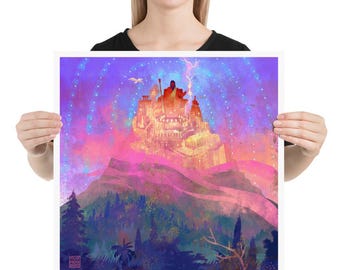 Mount Olympus | Art print | Greek Mythology | Olympian Gods | Zeus | Lockettopia