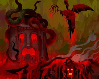 6: Die rachsüchtige Erinyes | Aufkleber | Erinchen | Göttinnen der Rache und Vergeltung | Unterwelt Mythologie Kunstdruck | Furien | Locketttopia