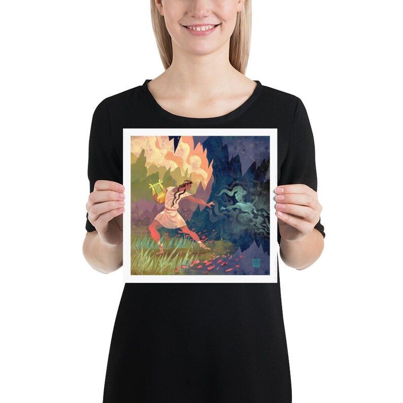 Broken Promise | Art print | Orpheus and Eurydice | Greek Mythology | Tragic Love Story | Lockettopia image 2