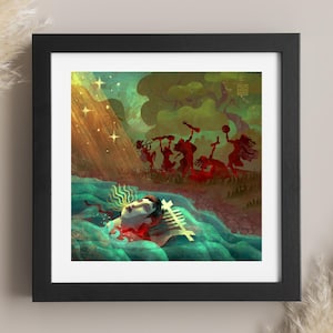 Bacchic Frenzy | Maenads and Orpheus | Greek Mythology Art | Lockett Studio | Tragic Myth Wall Art | Orpheus and Eurydice | Dionysian Myth