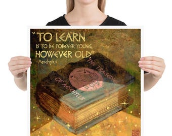 Aeschylus Quote | Art Print | Greek Tragedy | Ancient Book | Greek Mythology | Lockettopia