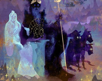 3: Hades; God van de onderwereld | sticker | Hades | Persephone | Griekse Mythologie Onderwereld | Lockettopia