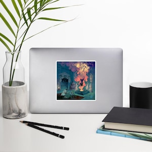 Sticker | The Oracle of Delphi | Greek Mythology Art | Lockett Studio | Prophecy Art | Ancient Greece Decor | Apollo and Pythia