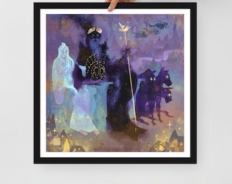 Hades: God of the Underworld | Framed art print | Hades | Persephone | Greek Mythology Underworld | Lockettopia