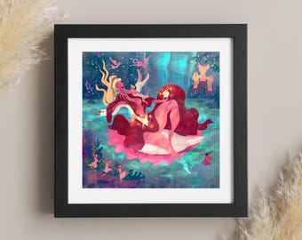 Aphrodite, Goddess of Love | Greek Mythology Art Print | Aphrodite Illustration | Ancient Greece Wall Art | Love Goddess Decor