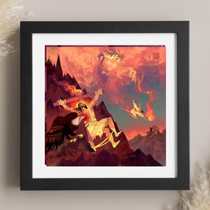 Prometheus | Greek Titan of Forethought | Fire Stealer Myth | Mythology Art Print | Lockett Studio