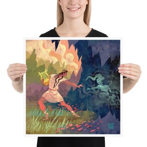 Broken Promise | Art print | Orpheus and Eurydice | Greek Mythology | Tragic Love Story | Lockettopia image 1