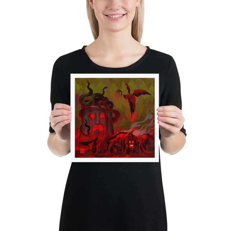 Powerful Erinyes art print featuring the goddesses of vengeance from Greek mythology. Perfect for lovers of dark mythology. Sold unframed and sent in a mailing tube.