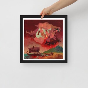 Hippolyta’s War Belt | Framed art print | Hippolyta Amazon Queen | Greek Mythology | Lockettopia