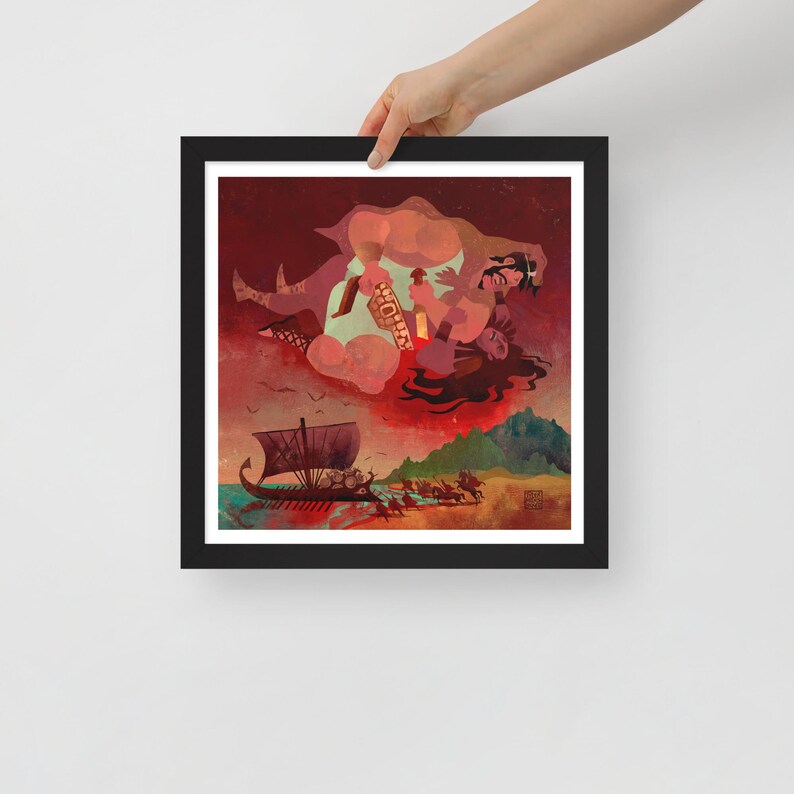 Hippolyta’s War Belt | Framed art print | Hippolyta Amazon Queen | Greek Mythology | Lockettopia