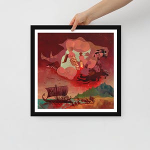 Hippolyta’s War Belt | Framed art print | Hippolyta Amazon Queen | Greek Mythology | Lockettopia