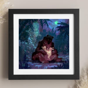 Artemis and the Mother Bear | Atalanta Greek Mythology Art | Lockett Studio | Greek Legends Art Print | Feral Child Myth