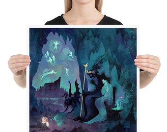A Stirring Performance | Art print | Orpheus Sings in the Underworld | Greek Mythology | Lockettopia