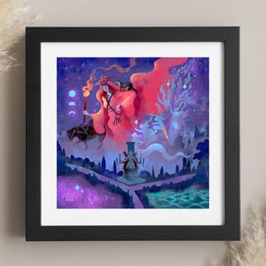 Hekate | Goddess of Magic and Crossroads | Greek Mythology Art Print | Underworld Decor | Lockett Studio