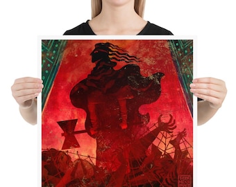 Impresión artística de La Ira de Clitemnestra / La tragedia de Agamenón / Mitología griega / Lockettopia