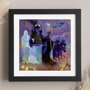 Hades and Persephone | Underworld Greek Mythology Art | Cerberus and Furies | Throne of the Dead | Lockett Studio