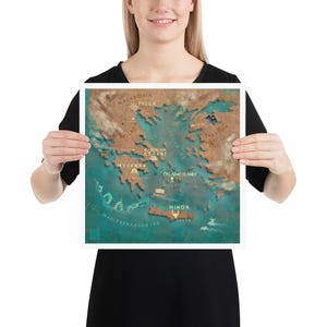 Mapa de Hellas / Lámina artística / Historia de Hellas / La antigua / Mitología griega / Lockettopia imagen 3