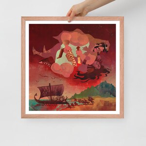 Hippolyta’s War Belt | Framed art print | Hippolyta Amazon Queen | Greek Mythology | Lockettopia