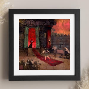 Agamemnon’s Homecoming | Art print | Aeschylus Greek Tragedy | Red Carpet Myth | Greek Mythology | Lockettopia