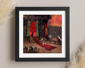 Agamemnon’s Homecoming | Art print | Aeschylus Greek Tragedy | Red Carpet Myth | Greek Mythology | Lockettopia