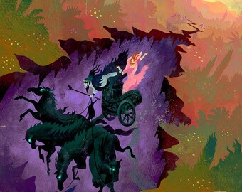 4: Abduction of Persephone | Sticker | Persephone | Greek Mythology | Lockettopia