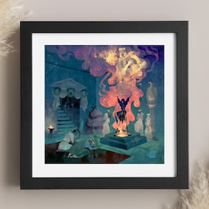 The Oracle of Delphi | Greek Mythology Art | Lockett Studio | Prophecy Wall Art | Ancient Greece Decor | Apollo and Pythia
