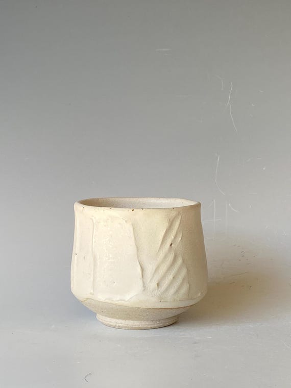 Handmade Textured Yunomi, Ceramic Tea Cup - 6 oz TCDC5MW29
