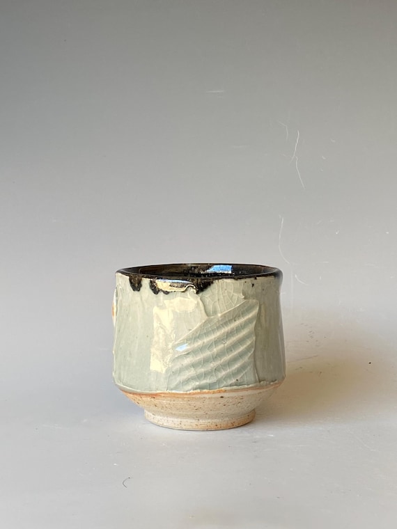 Handmade Textured Yunomi, Ceramic Tea Cup - 6 oz TCDC5CLD30