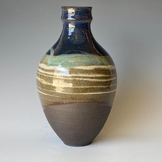Distant Hills, Handmade Ceramic Vase, CVSP6OBM10