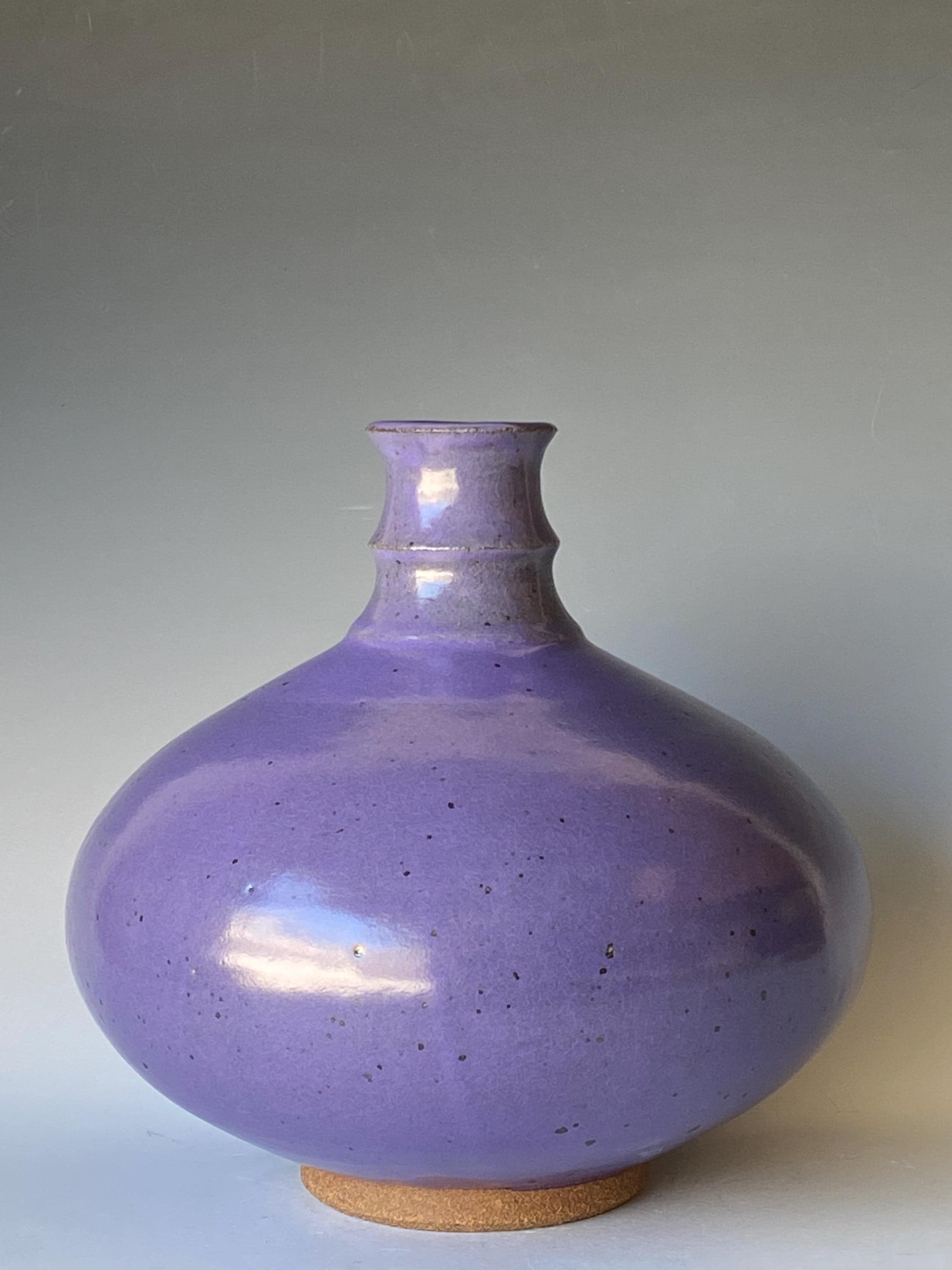 Big Belly Purple, Handmade Ceramic Vase, CVJL6EP9