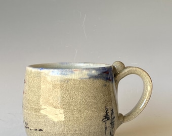 Distant Hills, Large Handmade Ceramic Coffee Mug,  CMJL6CLR34