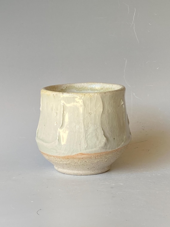 Handmade Textured Yunomi, Ceramic Tea Cup - 6 oz TCDC5CLR27