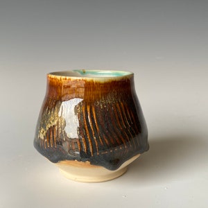 Amber Tea Cup, Handmade Ceramic Cup, YUNOMI TCJN3AMB13