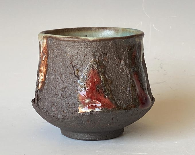Black Mountain Tea Cup, Handmade Ceramic Tea Cup TCAG5BM25