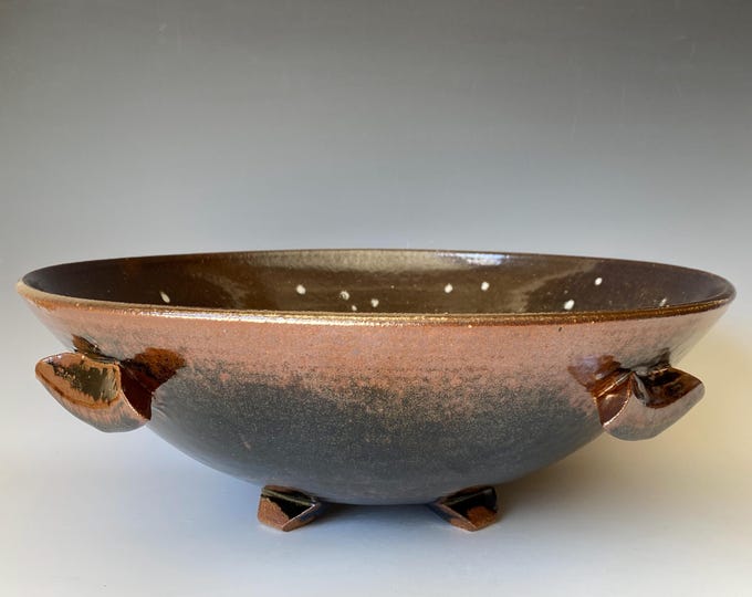 Extra Large 4 Legged Shallow Ceramic Bowl, Handmade Ceramic Bowl, CBJL5TMK2