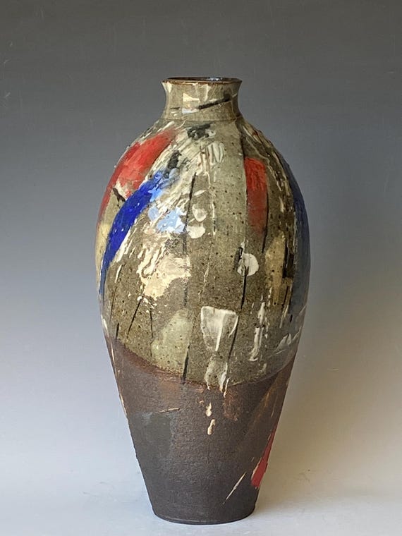 Tall Handmade Ceramic Vessel, CVJN653