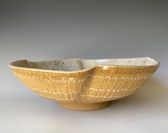 Large Shallow Ceramic Bowl, Handmade Ceramic Bowl, CBMY4CLR1
