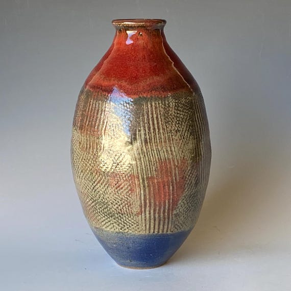 Handmade Textured Ceramic Vase, CVMH6CLR12