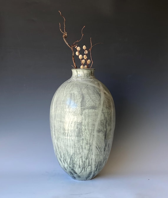 Tall Handmade Ceramic Vase, CVJN6CLR2