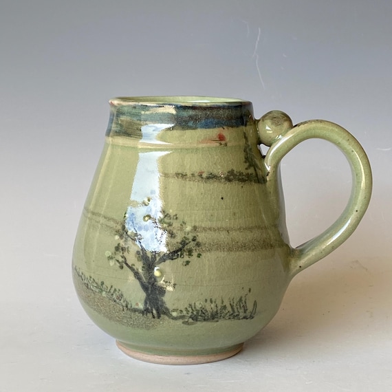 Distant Hills, Handmade Mug, Ceramic Coffee Mug, CMJN6CLR44